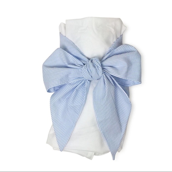 blue bow swaddle